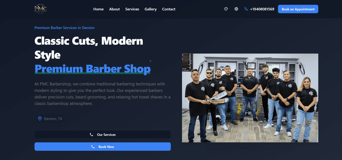 Modern Salon Booking Site